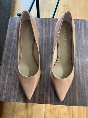 Marc Fisher Blush Patent Pointed-Toe Pumps